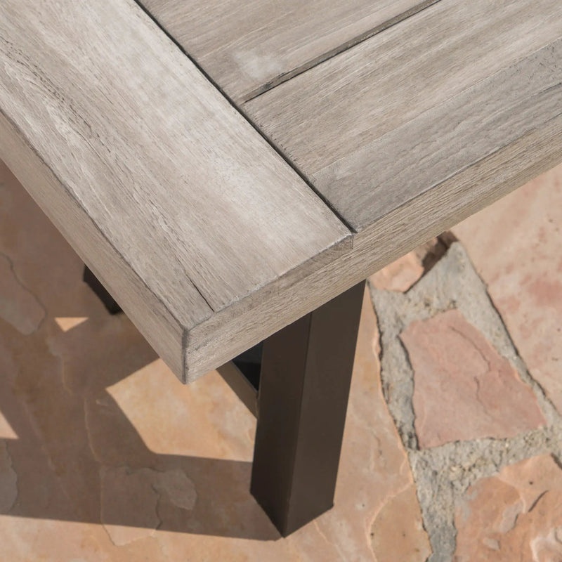 Tranquilizer Outdoor Acacia Wood Bench With Slat Panel Design by HouseOfZazla