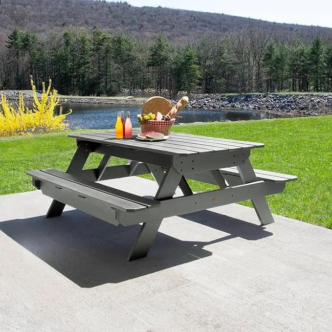 highwood Hometown Picnic Table, 6 Foot, Coastal Teak by GreenHaven Gardens