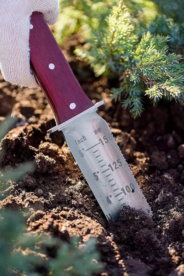 Hori Hori Knife - Landscaping, Digging, Weeding, Cutting, Planting Gardening Tool With Leather Sheath, Stainless Steel Blade and Sharpening Stone by GreenHaven Gardens