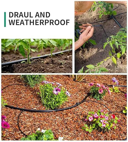 1/4 Drip Irrigation Fittings, 210 Pcs 1/4 Drip Irrigation Connectors Irrigation Fittings Kit for Flower Pot Garden Lawn (Spray,Micro Dripper,Straight Barbs,Tees,Elbows,End Plug,4-Way Coupling) by GreenHaven Gardens