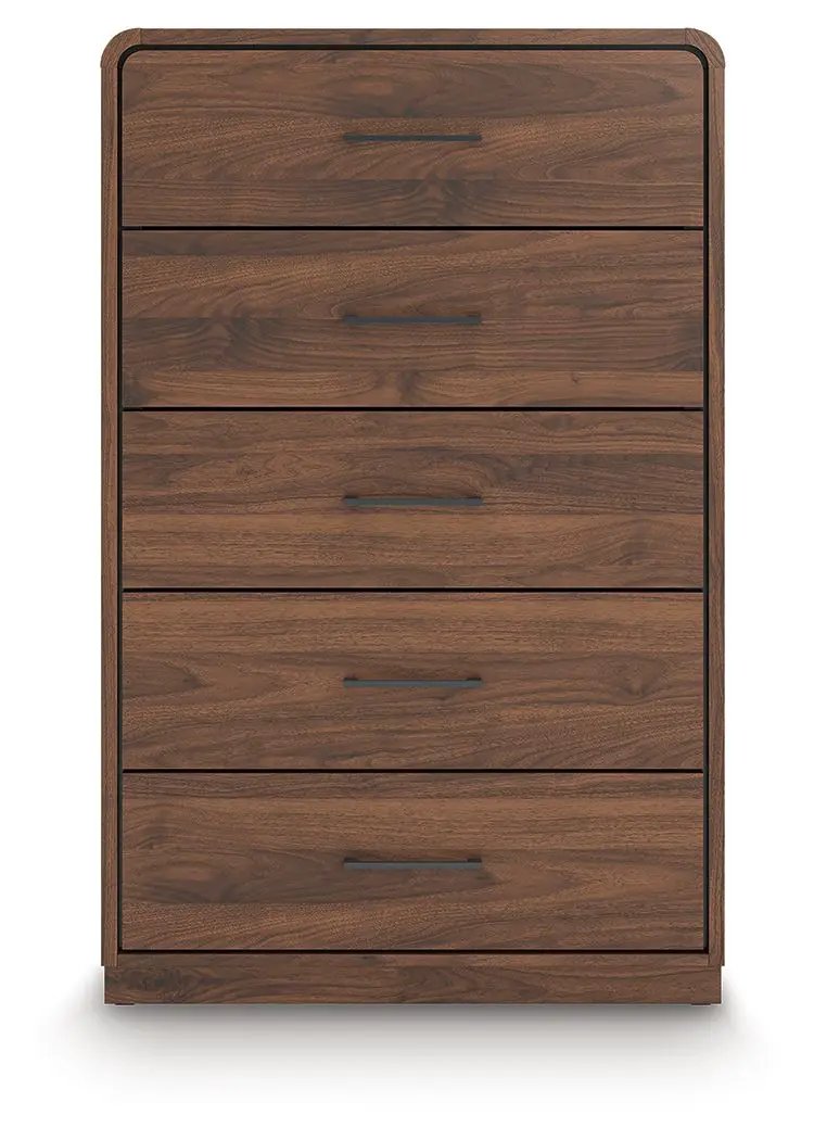 Fortlorn - Five Drawer Chest - Walnut Brown by Unique Piece Furniture