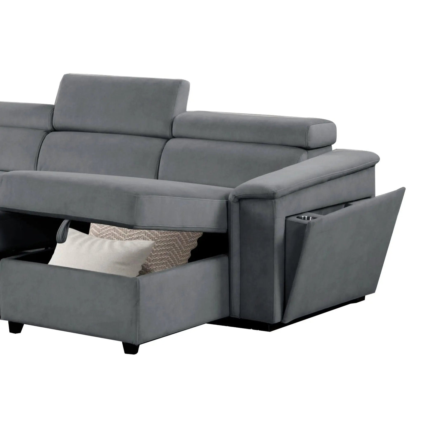 Harvey - Power Recliner Sleeper Sectional by HouseOfZazla