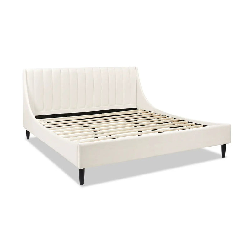 Aspen - Vertical Tufted Modern Headboard Platform Bed Set by HouseOfZazla