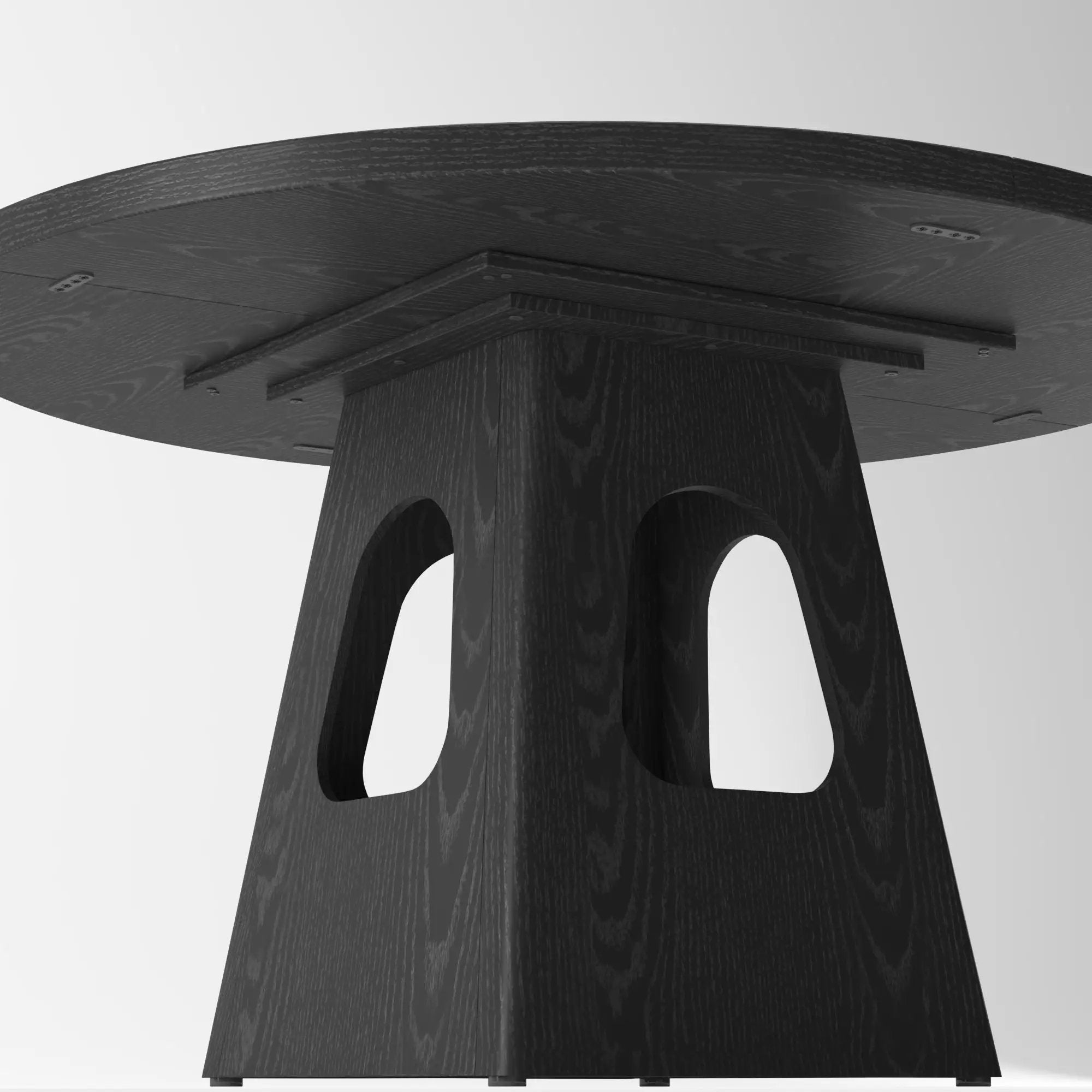 Farmhouse Round Dining Table With Storage Base by Unique Piece Furniture