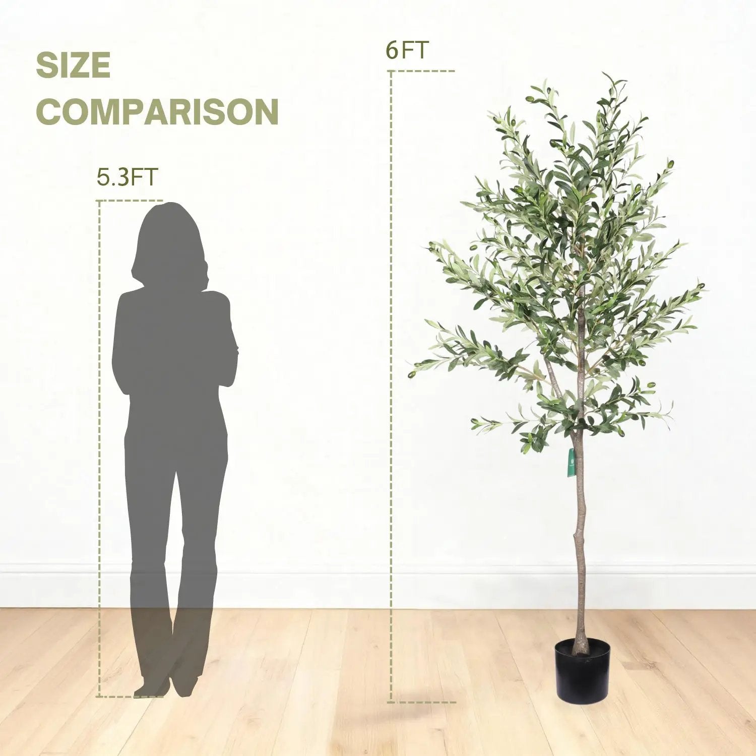 6FT Artificial Olive Tree in by HouseOfZazla