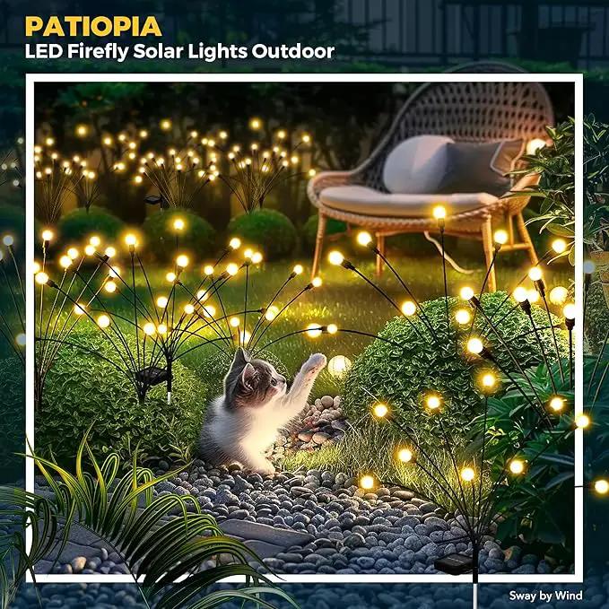 Solar Garden Lights, 40 LED Firefly Garden Lights Solar Outdoor, Solar Lights for Outside Sway by Wind,Solar Lights Outdoor Waterproof for Christmas Yard Patio Pathway Decoration (4 Pack) by GreenHaven Gardens