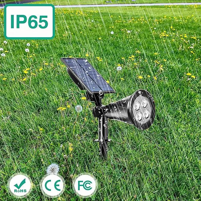 T-SUNUS Solar Landscape Spotlights IP65 Waterproof Blue Lights Outside Auto On/Off Yard Lighting 2 Modes for Halloween Christmas Outdoor Tree Driveway Garden Flag Pond Pool Statue Backyard 4-Pack by GreenHaven Gardens