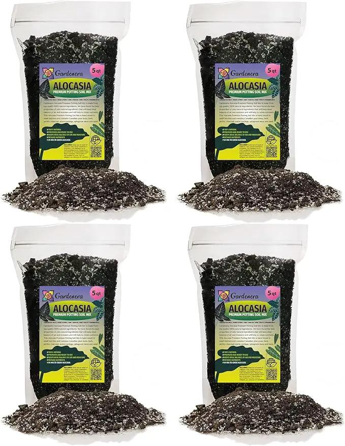 Alocasia Potting Mix - Unlock Robust Growth and Striking Leaves with Our High-Performance Formula - 20 Quart by GreenHaven Gardens