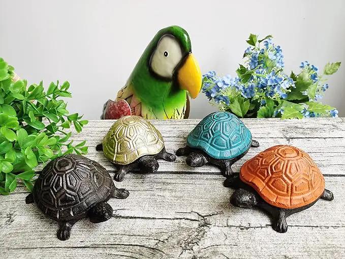 BSTGIFTS Cast Iron Turtle Key Hider - Spare Key Holder - Garden Decoration Turtle, Jewelry Trinkets Box for Key, Ear Studs, Ring, Paper Clip (Antique Brown)… by GreenHaven Gardens