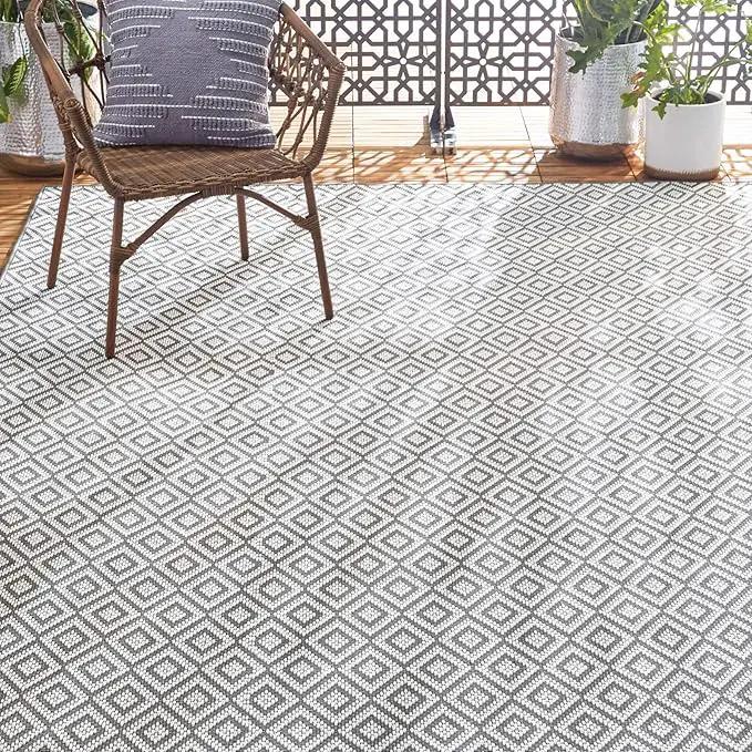Home Dynamix Tripoli Lydia Geometric Area Rug, Gray/Cream, 6'6"x9'6" Rectangle by GreenHaven Gardens