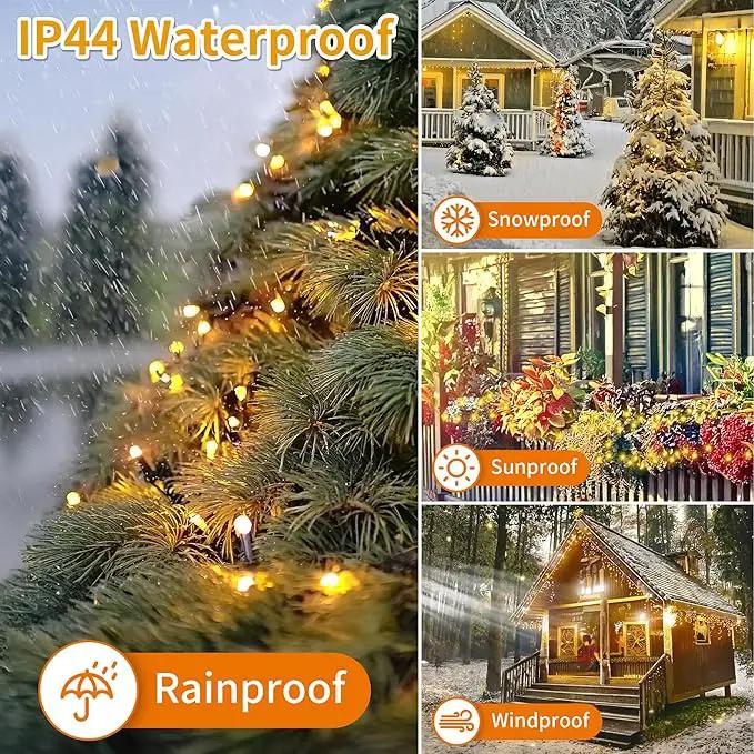 Christmas Light 500 LEDs 172ft Green Cable Wire Fairy String Outdoor Twinkle Lights Plug in 12 Modes for Xmas Party, Garden, Wedding, Home Decoration (Warm White) by GreenHaven Gardens