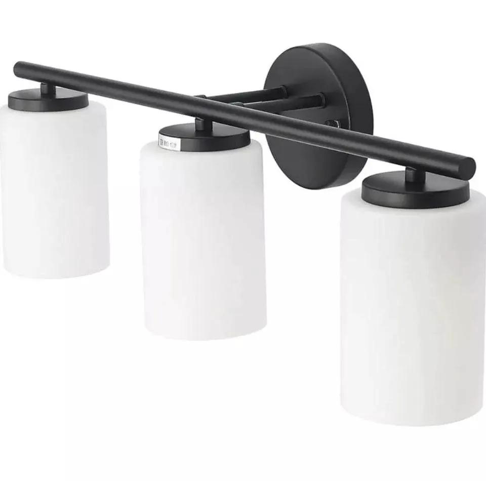 PUUPA 3 Light Bathroom Vanity Light, Modern Interior Black Farmhouse Industrial by Selzalot