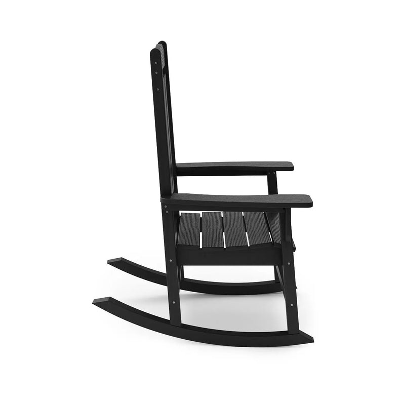 Traditional Porch Rocker Classic HDPE Poly Lumber For Porch, Patio, And Garden Comfort by Unique Piece Furniture