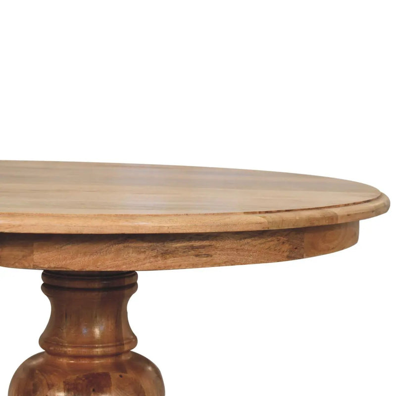 Round Turned Dining Table - Oak by HouseOfZazla