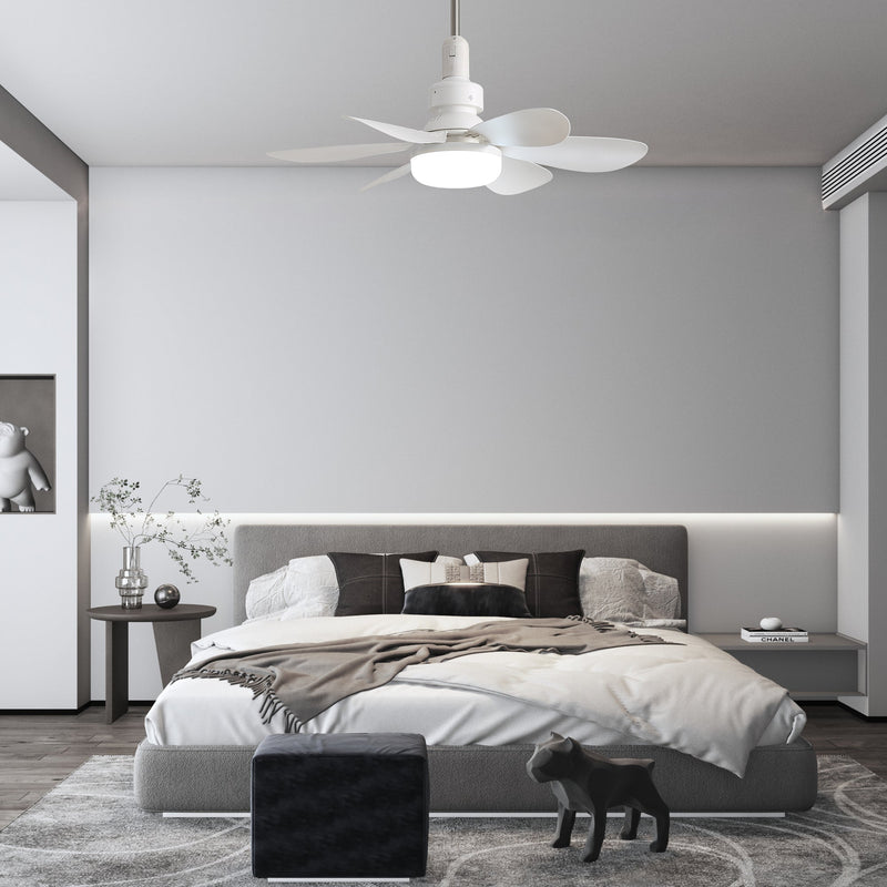 20-Inch Socket Fan Light Portable Ceiling Fan with Light and Remote by HouseOfZazla