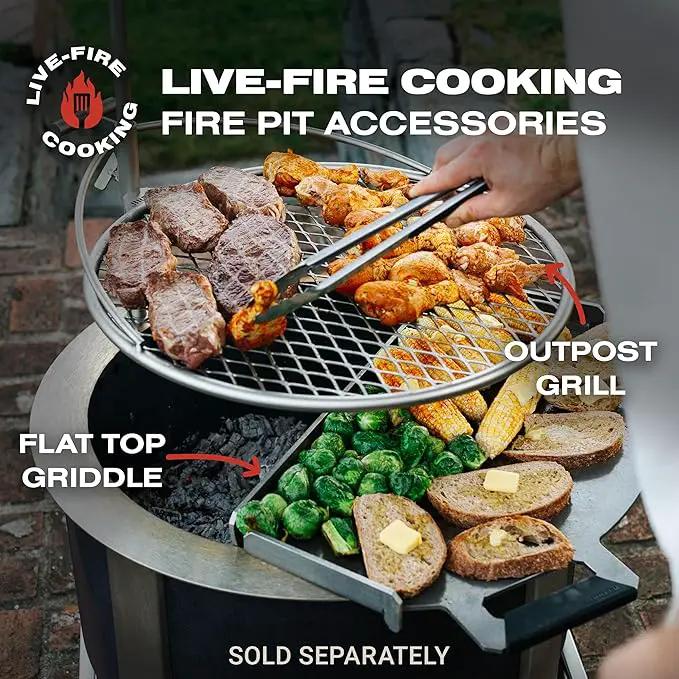 Breeo Smokeless Fire Pit (X Series 24, Corten Steel) | 27.5 inch Smokeless Firepit for Outside | 62 Pounds | Ideal for Families Compatible with Wide Range of Breeo Accessories by GreenHaven Gardens
