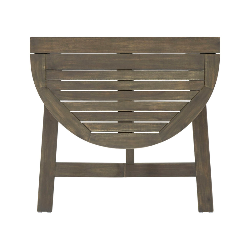 Outdoor Half Round Folding Acacia Wood Bistro Table by HouseOfZazla