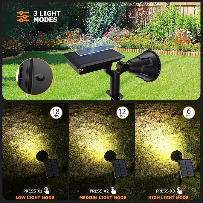 Solar Lights Outdoor, 2-in-1 Decorative Solar Landscape Lighting for Outside, IP67 Waterproof Garden Light Pathway Lighting Decor Led Landscape Lights for Yard Porch Fence Pool by GreenHaven Gardens