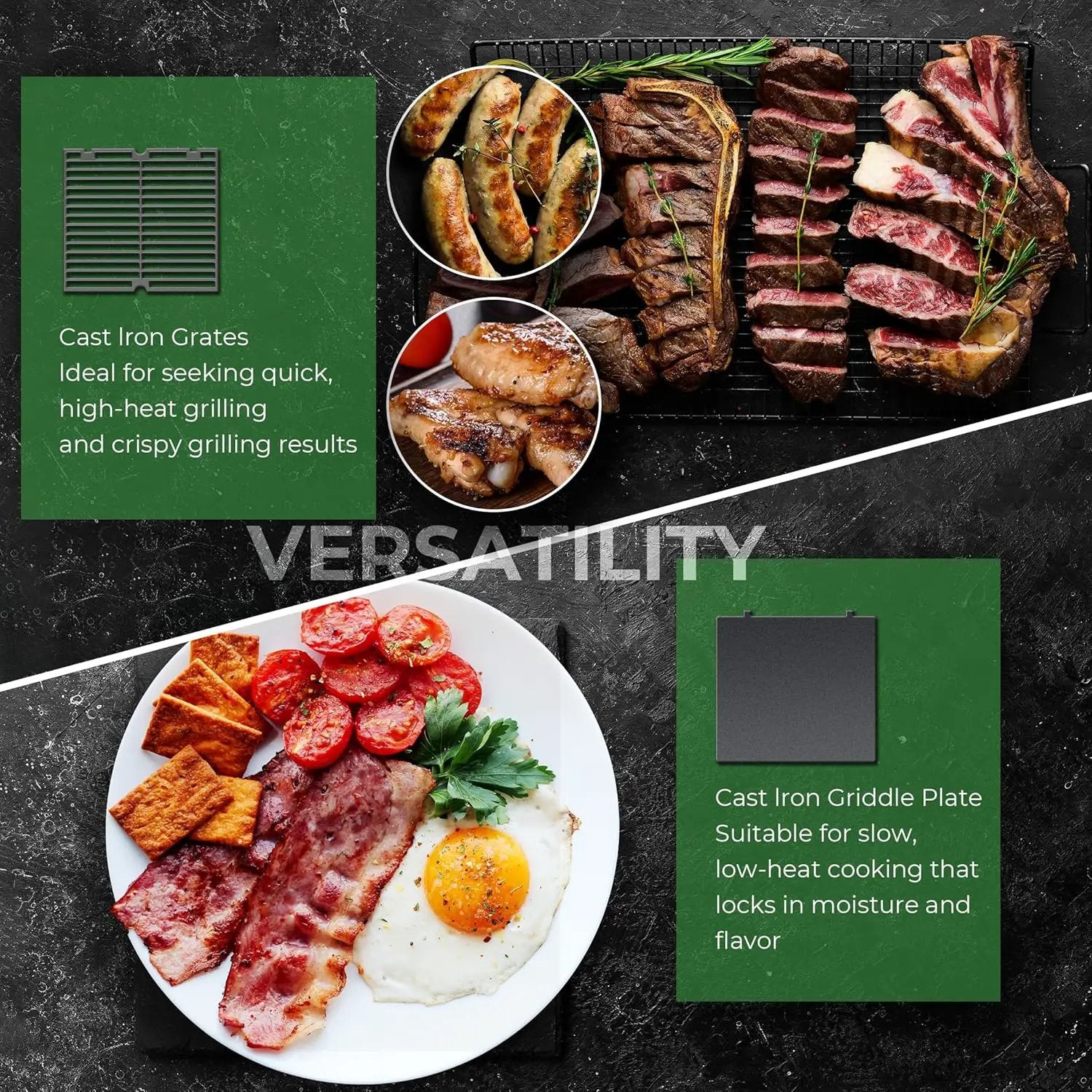 Brand-Man Propane Gas Grill, 40-Inch 6-Burner Built-In Head BBQ Island Outdoor Kitchen, Natural Gas Convertible, Heavy Duty 304 Stainless Steel, 60,000BTUs by GreenHaven Gardens