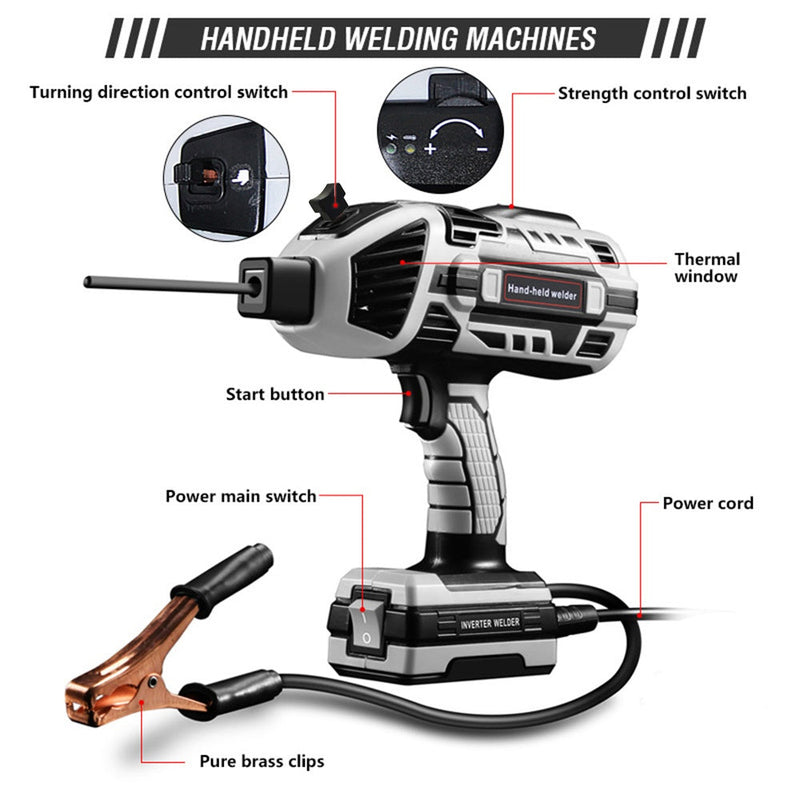 Portable Hand-Held Welding Machine - 110V IGBT Inverter by HouseOfZazla