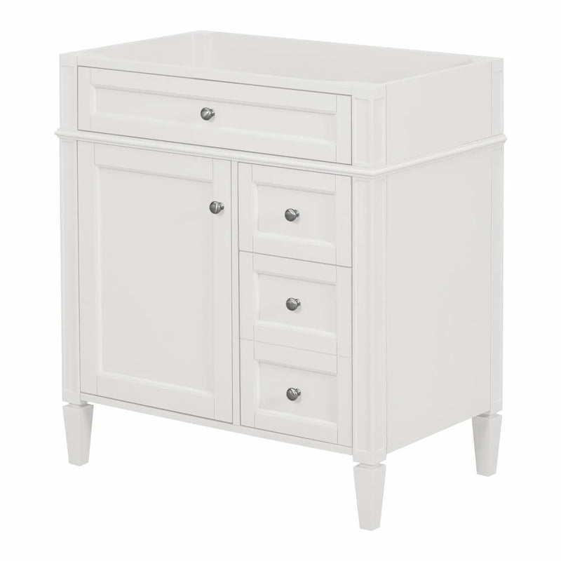 Bathroom Vanity With 2 Drawers And Tip-Out Drawer, Storage Cabinet by HouseOfZazla