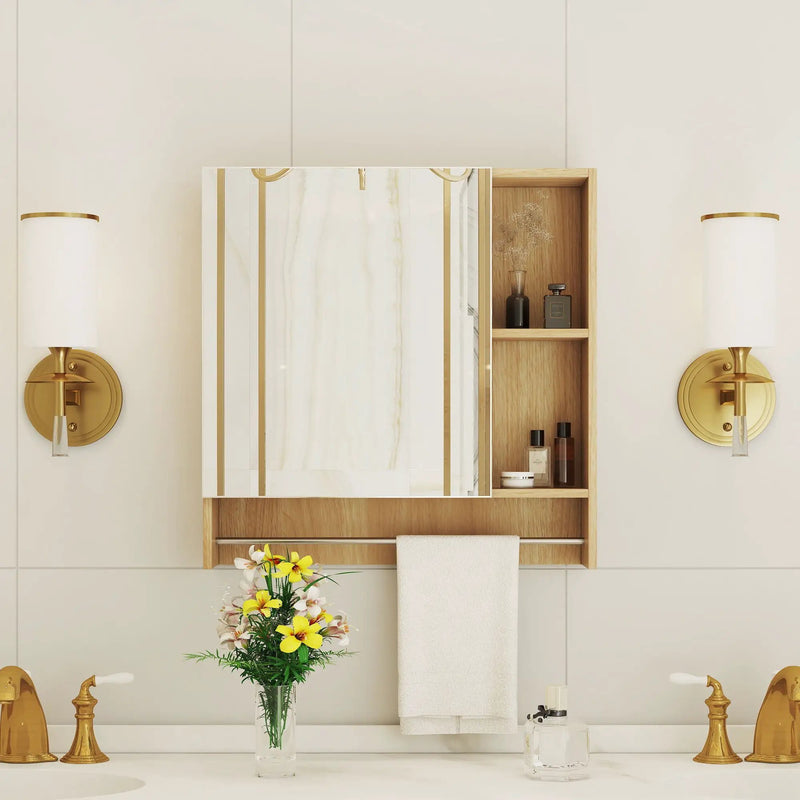 Bathroom Mirror Medicine Cabinet Wall Mounted With Shelves by Unique Piece Furniture