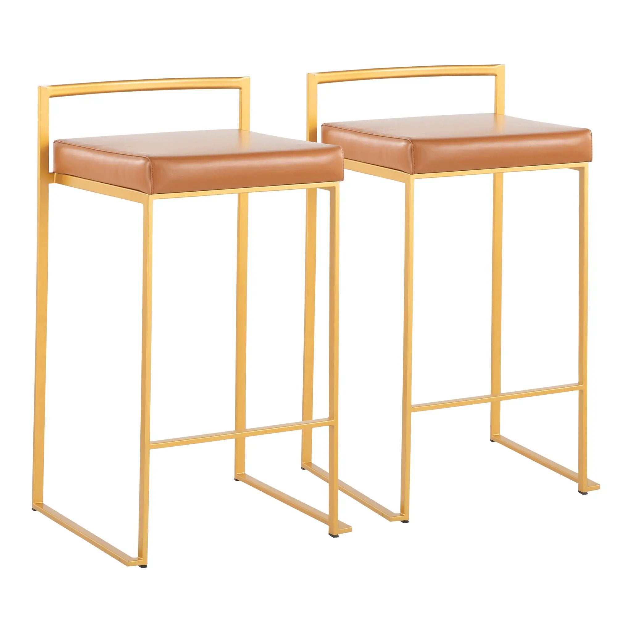 Fuji - Contemporary / Glam Design Counter Stool (Set of 2) by HouseOfZazla