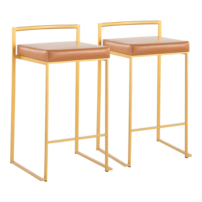 Fuji - Contemporary / Glam Design Counter Stool (Set of 2) by HouseOfZazla