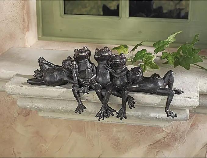 Lazy Daze Knot of Frogs Sill Sitters by GreenHaven Gardens