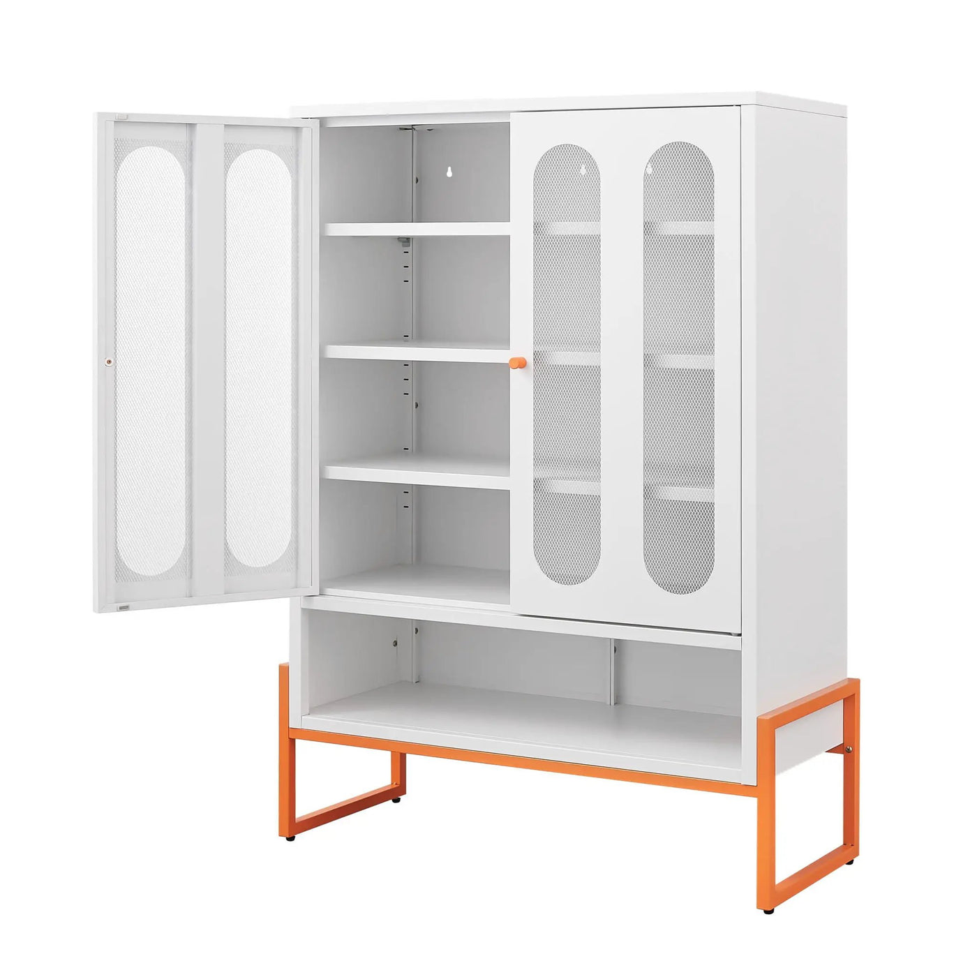 Modern Metal Shoe Cabinet With DoublebSided Doors And Adjustable Partitions by HouseOfZazla