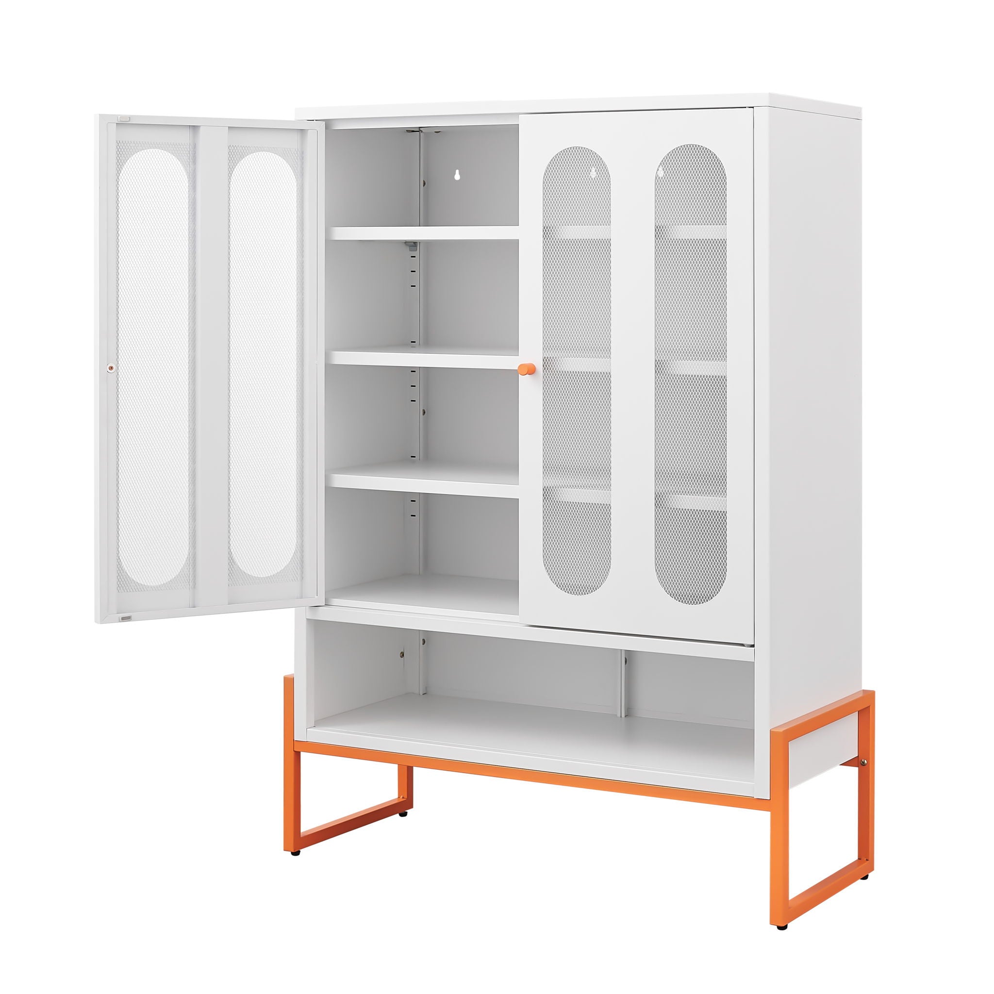 Modern Metal Shoe Cabinet With DoublebSided Doors And Adjustable Partitions by HouseOfZazla