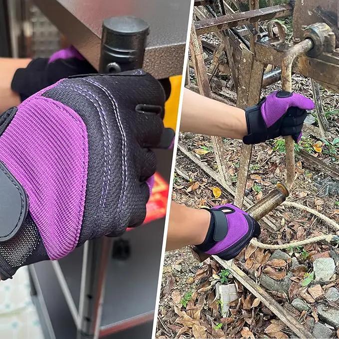Gardening Gloves for Men and Women, Thorn Proof & Puncture Resistant Working Gloves, Gloves for Safety Work and Gardening, Gardening Gifts, Synthetic Leather Spandex Mechanic with Touchscreen Support by GreenHaven Gardens