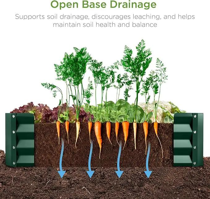 Best Choice Products 6x3x1ft Outdoor Metal Raised Garden Bed Box Vegetable Planter for Vegetables, Flowers, Herbs, and Succulents - Dark Green by GreenHaven Gardens