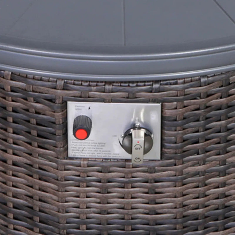 Outdoor Fire Pit Table With Lid - Espresso by Unique Piece Furniture