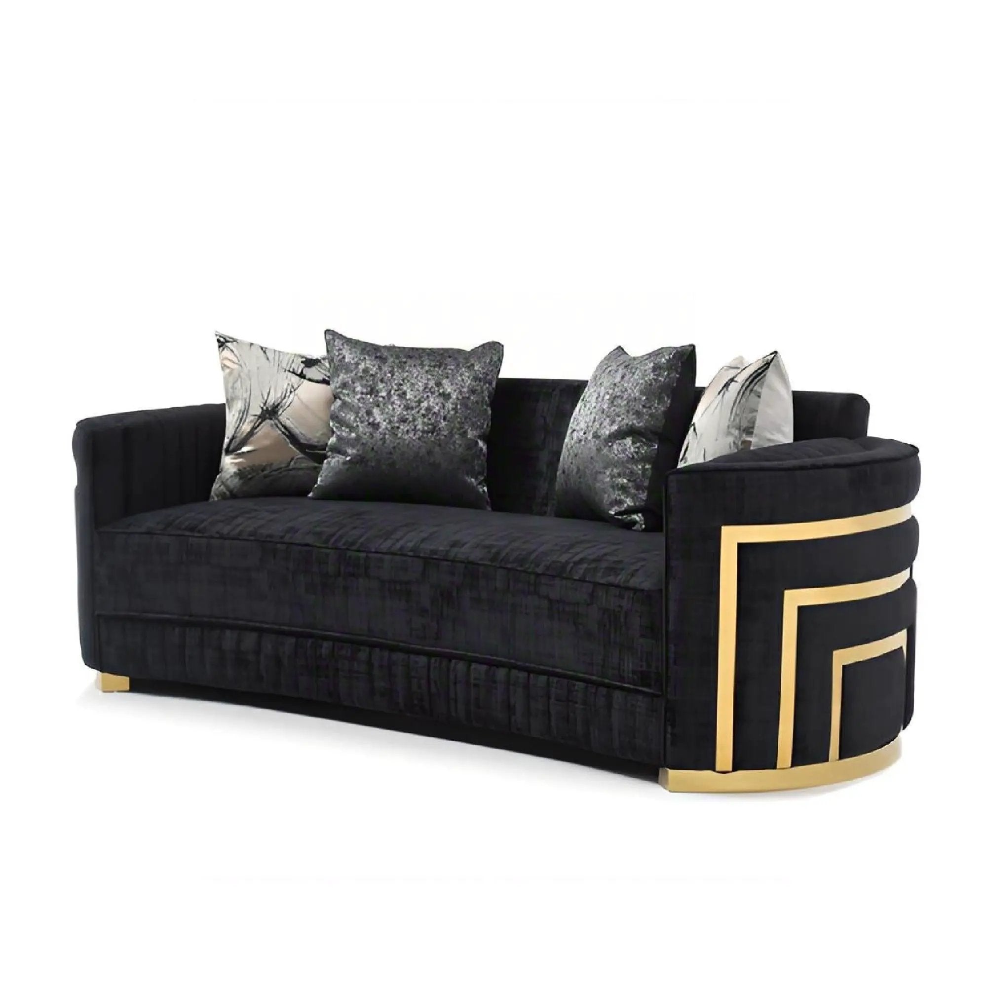Soledad - Sofa With Upholstery And Hued Accents - Black by Unique Piece Furniture