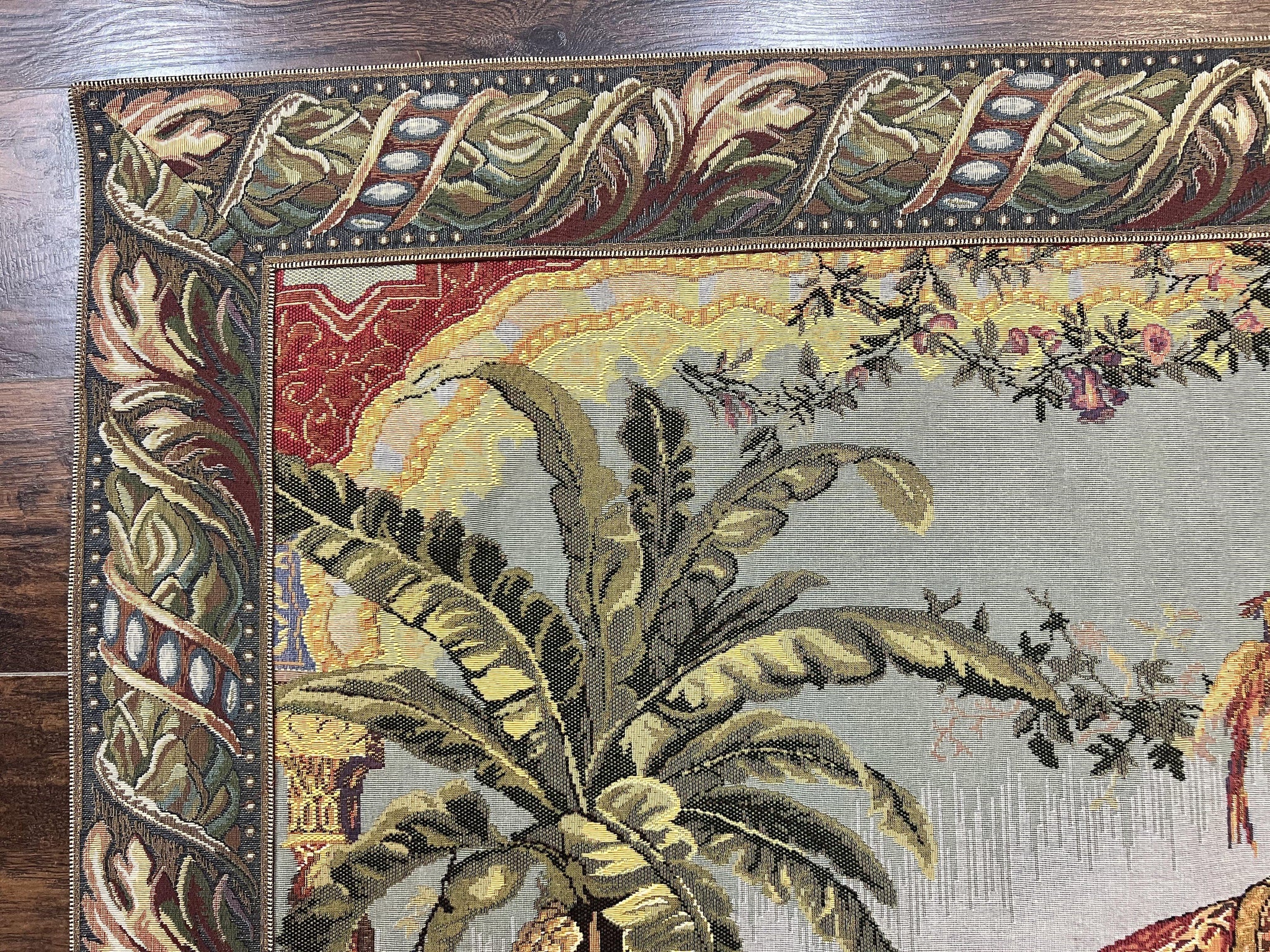 Vintage Tapestry 4 x 5.6, Adorned Elephant Pictorial by Jewel Rugs