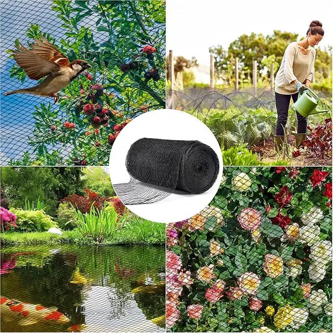 Pond Netting, 14 x 14 FT Pond Net Heavy Duty Pond Netting for Koi Ponds, Garden Pool Fine Mesh Netting Kit for Leaves, Protects Koi Fish from Birds Cats Predators, with 14 Stakes and 30 Cable Zip Ties by GreenHaven Gardens
