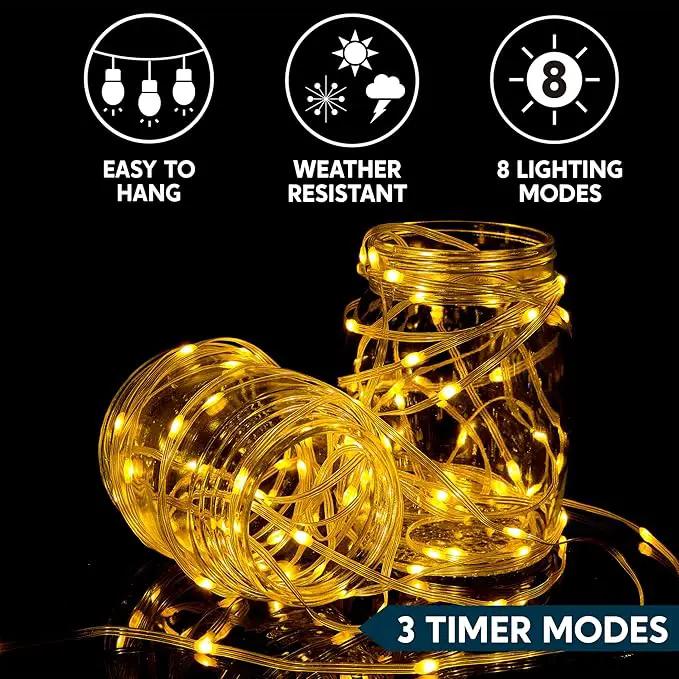 Joiedomi 1200 LED Christmas Lights Outdoor,394 FT Warm White Christmas Tree Lights with 8 Modes Timer, PVC Clear Wire String Lights with Reel for Indoor Outdoor Holiday Xmas Eve Night Decorations by GreenHaven Gardens