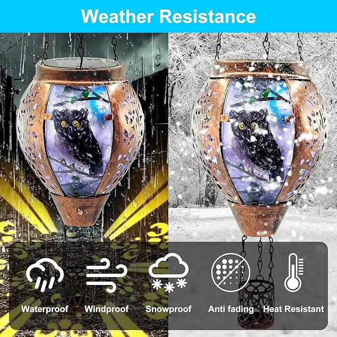 Solar Hot Air Balloon Lantern Warm White Light, Solar Hot Air Balloon Waterproof Lantern, Suitable for Garden Farmhouse Decoration (GardenGnome2pcs) by GreenHaven Gardens