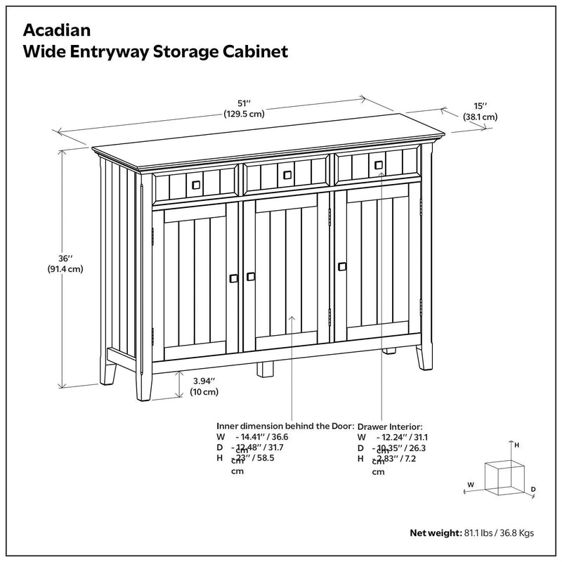 Acadian - Entryway Storage Cabinet - Brown by HouseOfZazla