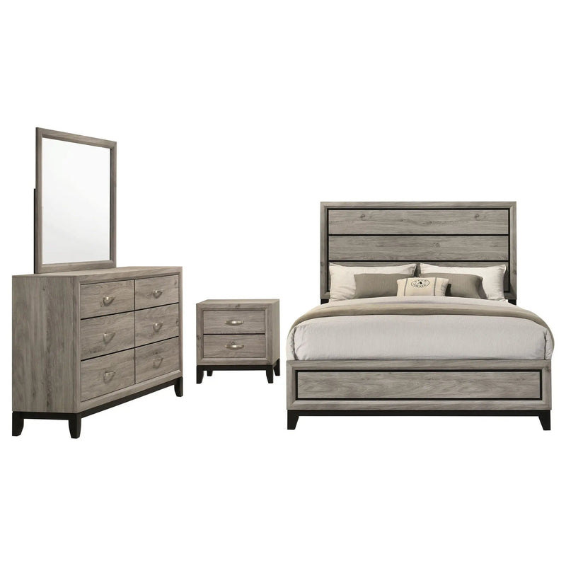 Watson Four-piece Eastern King Bedroom Set Light Taupe by Unique Piece Furniture