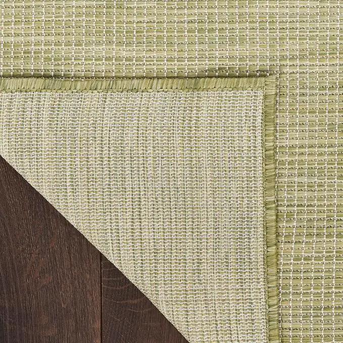 Nourison Home Positano Indoor/Outdoor Green 9' x 12' Area Rug, Easy Cleaning, Non Shedding, Bed Room, Living Room, Dining Room, Backyard, Deck, Patio (9x12) by GreenHaven Gardens