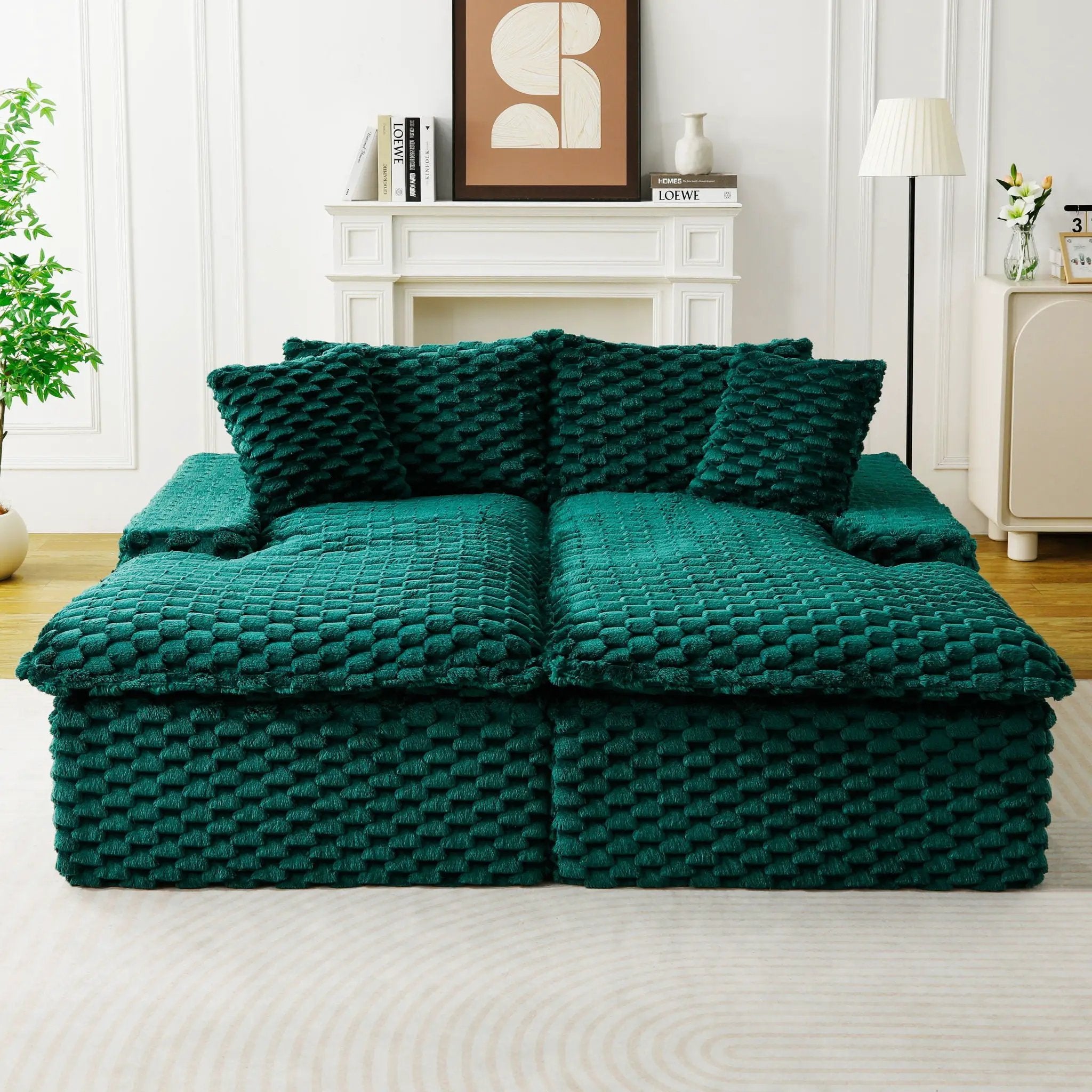 Double Chaise Lounge With Full Compressed Sponge by Unique Piece Furniture