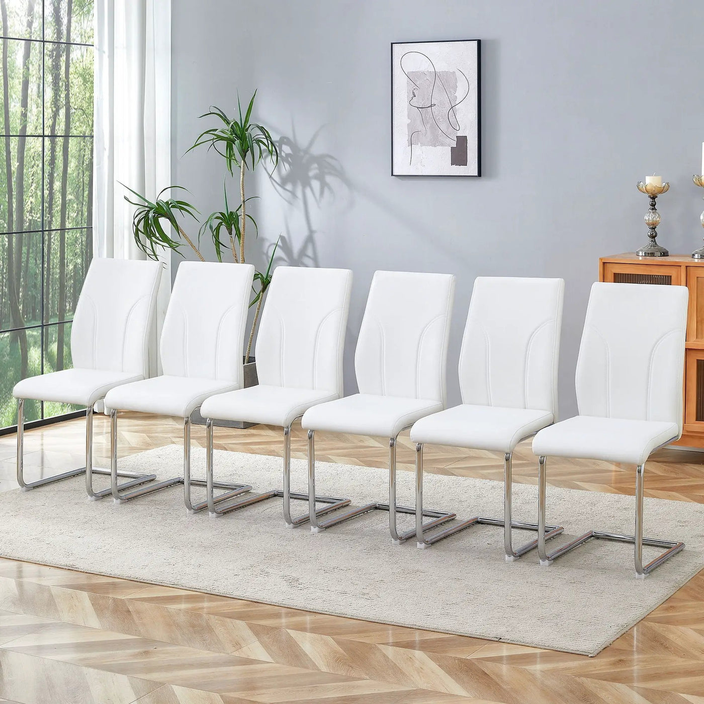 Modern Dining Chairs with High Backrest and Sturdy Legs by HouseOfZazla