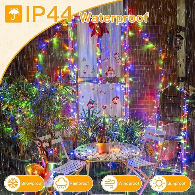 Ollny Christmas Lights Outdoor 200LED 60FT, Multicolor Connectable Plug in Fairy Light Indoor, 8 Modes Waterproof Timer Plug in LED String Lights for House Outside Bedroom Patio Balcony by GreenHaven Gardens
