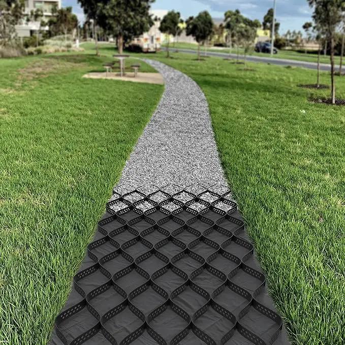 Vodaland - 4" GeoCell - 100% Permeable for Parking Pads, Retaining Walls and Erosion Control, Size 9 ft x 17 ft by GreenHaven Gardens