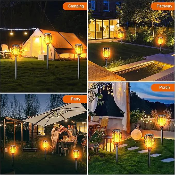 Solar Lights Outdoor Waterproof 96 LED, Upgraded 43" Outdoor Lights, Solar Torch Light with Flickering Flame, Led Lights for Garden Decor, Patio, Yard, Pathway, 2Pack by GreenHaven Gardens
