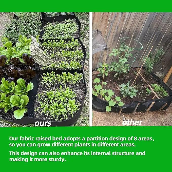 CJGQ Fabric Raised Garden Bed 6x3x1ft Garden Grow Bed Bags for Growing Herbs, Flowers and Vegetables 128 Gallon by GreenHaven Gardens
