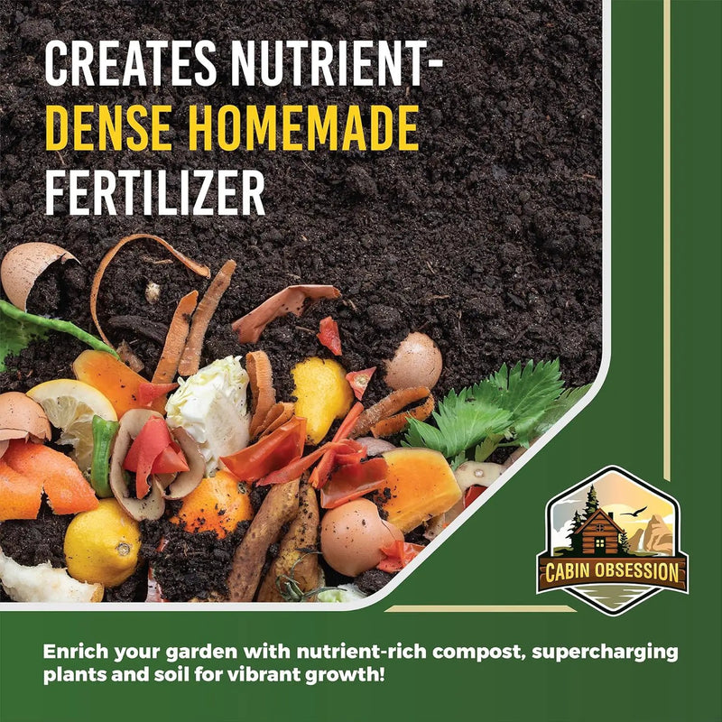 Compost Starter - 100x Concentrated All Natural Compost Accelerator for Countertop Kitchen Bin - Odor-Free, Fast-Acting Microbial Formula - Approximately 73 Scoops by GreenHaven Gardens