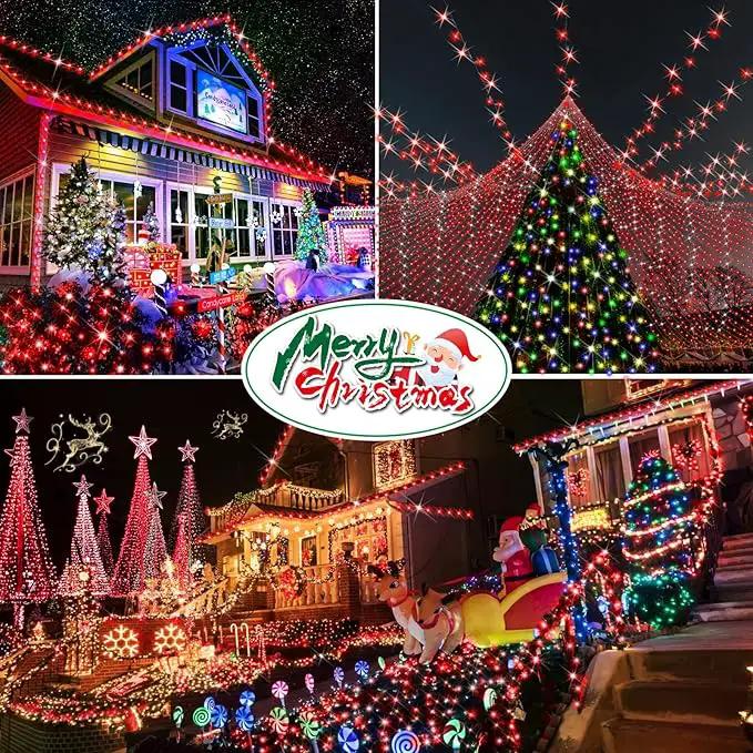 Hezbjiti 2 Pack 1000 LED 403 FT Christmas String Lights Outdoor, 8 Lighting Modes IP44 Waterproof Fairy Lights with Timer and Dimmable Function for Party Tree Decorations (Red, Clear Wire) by GreenHaven Gardens